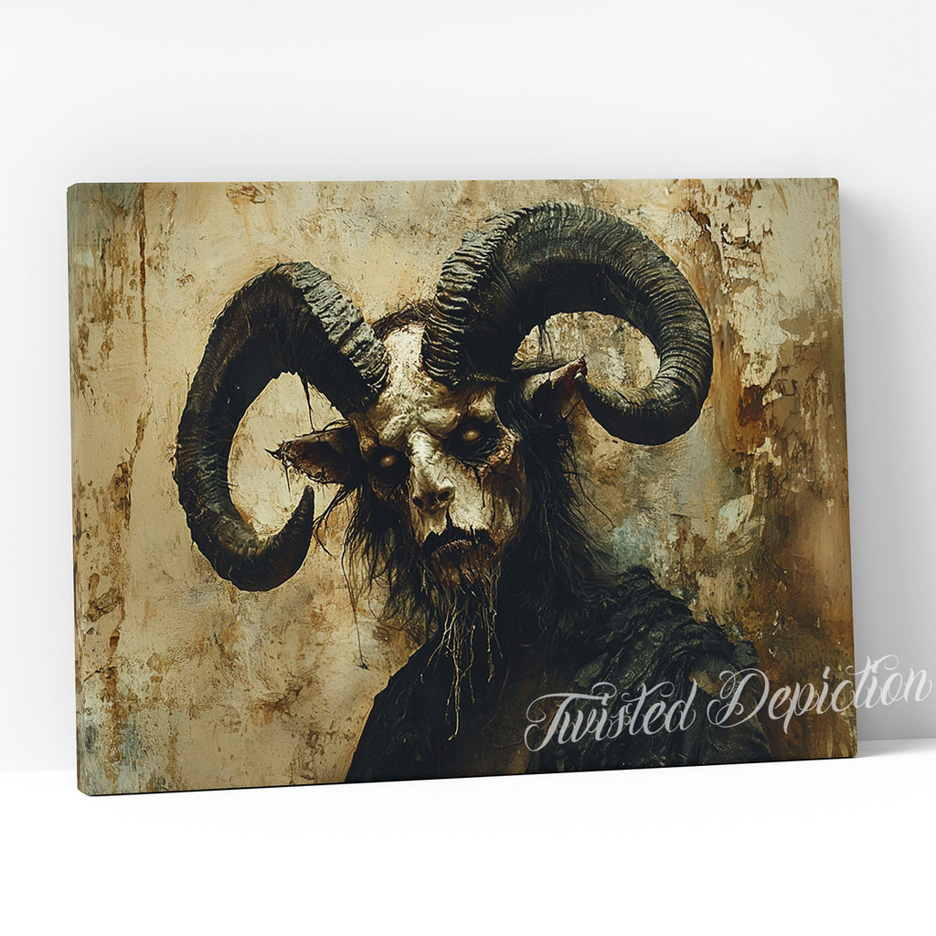 baphomet satanic canvas art