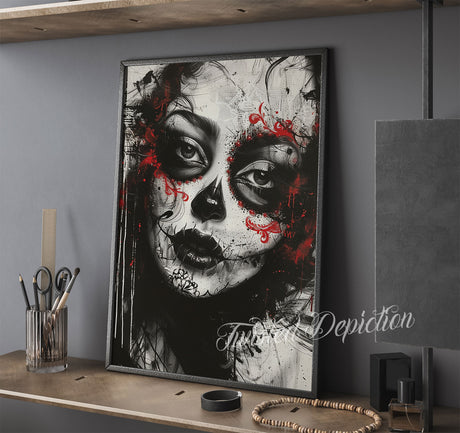 fine art day of dead girl