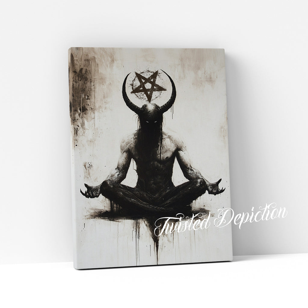 satanic dark art canvas painting