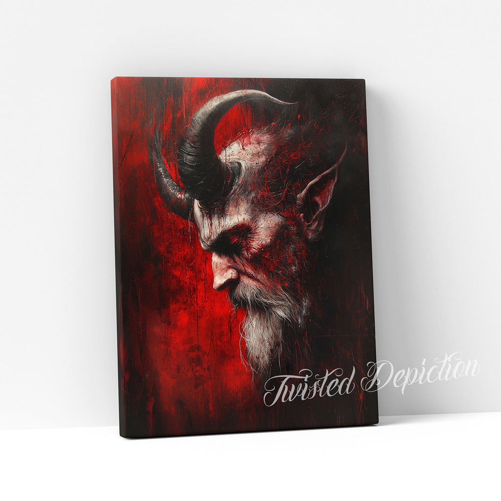 devils portrait painting on canvas