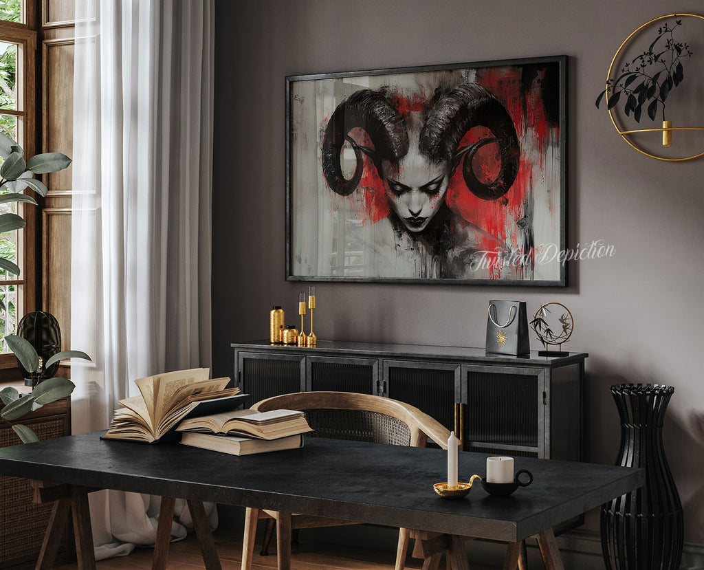 lady devil wall art 