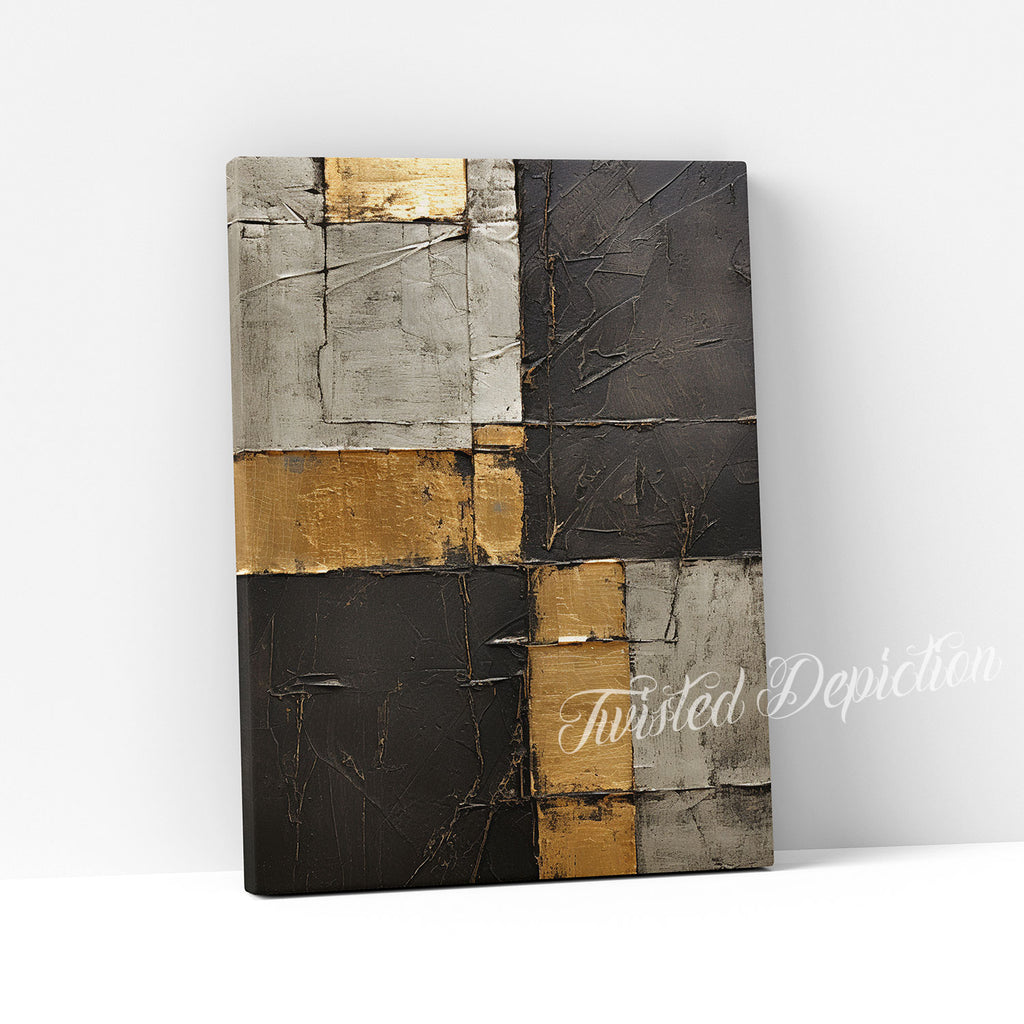 Silver & Gold Abstract Art