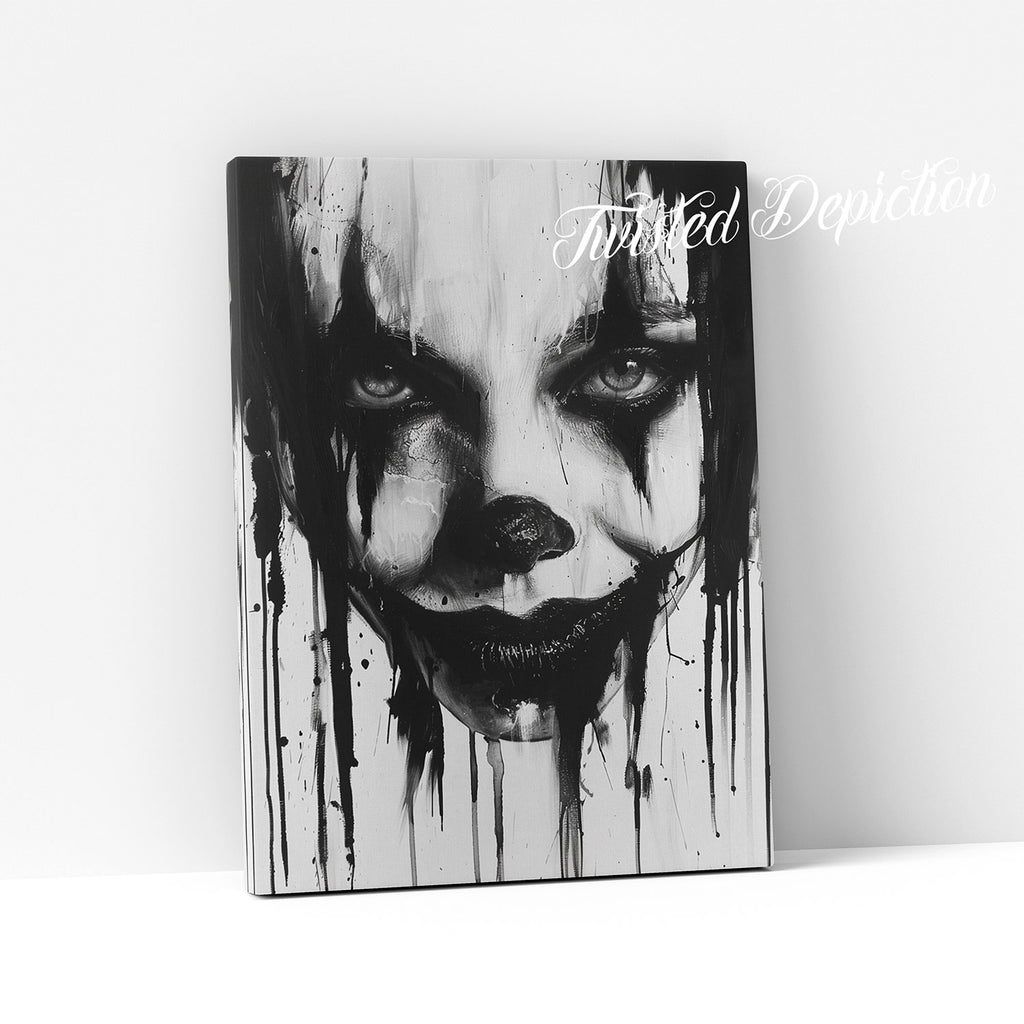 acrylic creepy clown painting canada