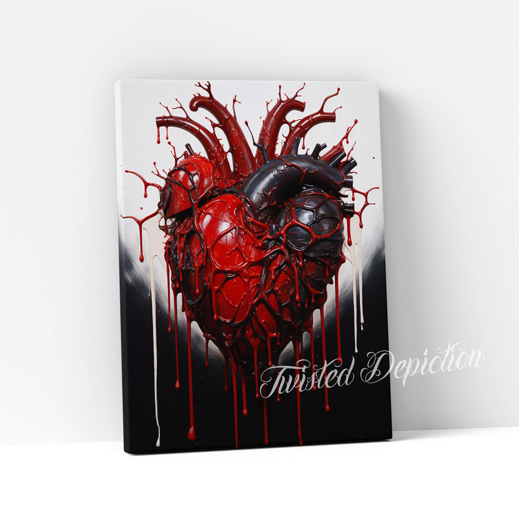 anatomical heart canvas art