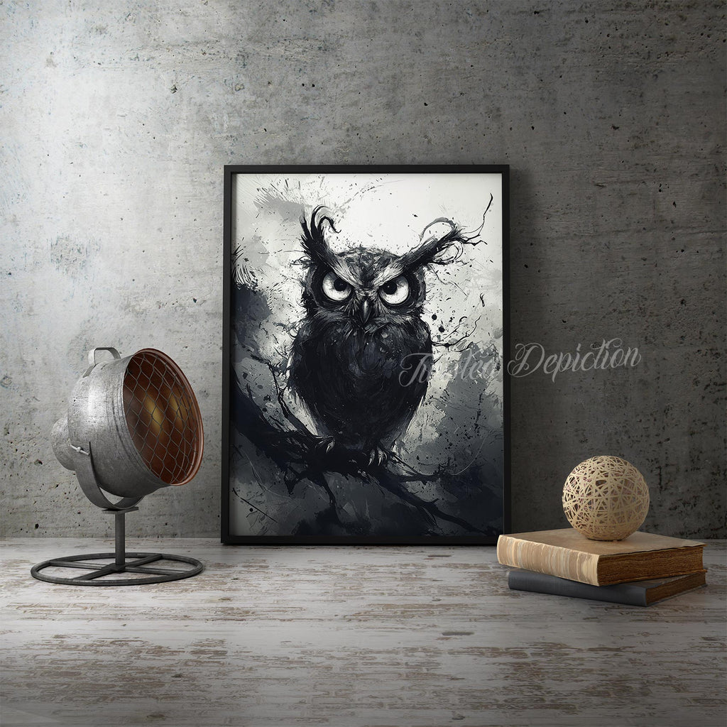 owl printable art prints commercial use