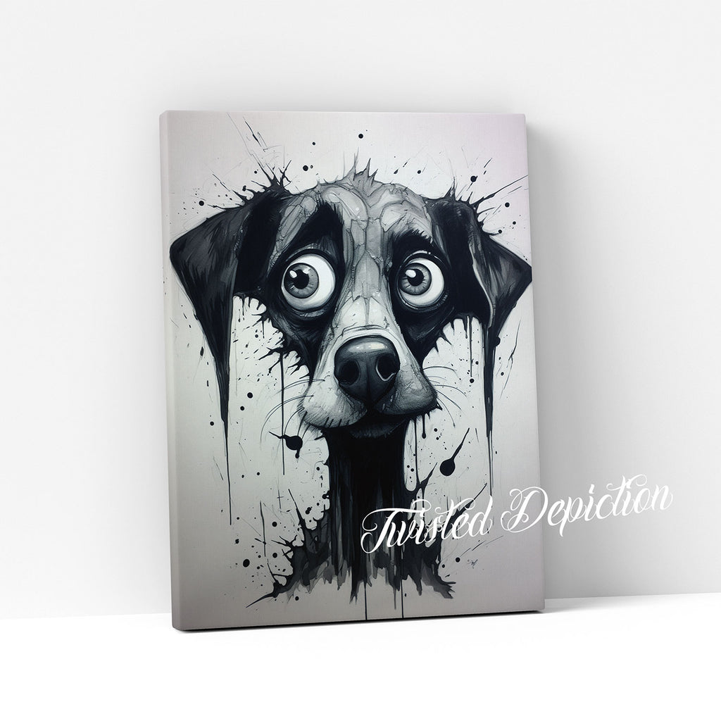 crooked canine canvas art