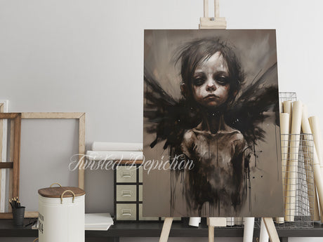 GOTHIC CHILD ART PAINTING