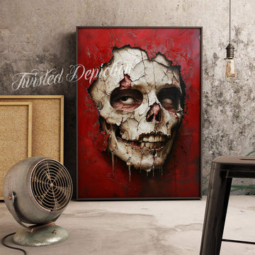 flesh skull wall fine art