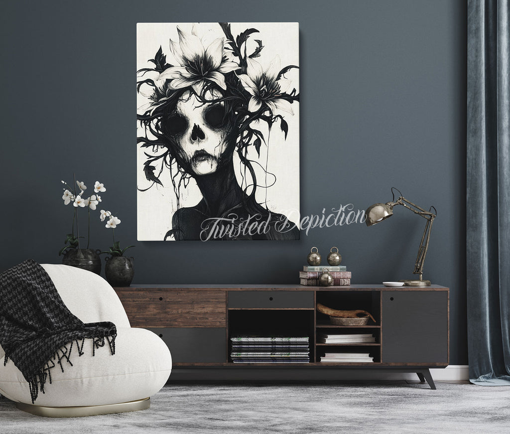 creepy forest people art prints
