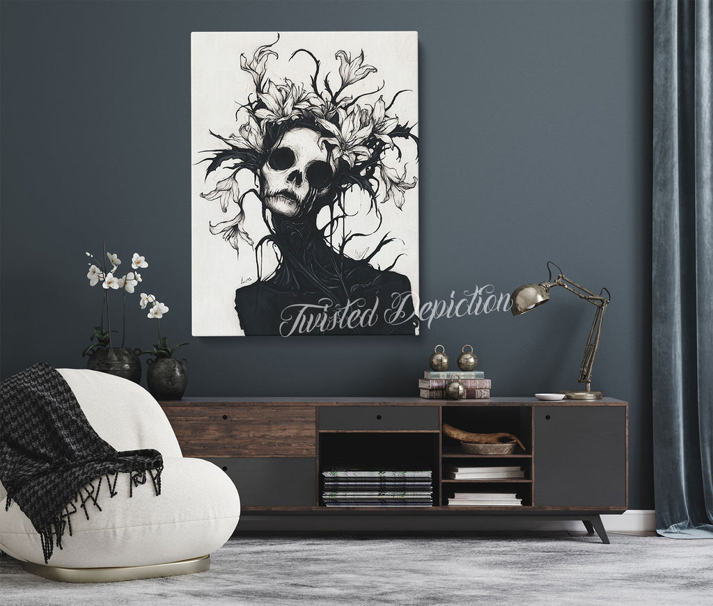 creepy forest people art prints