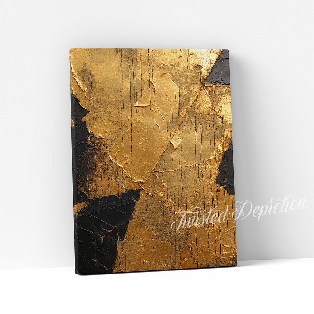 gothic gold abstract art painting