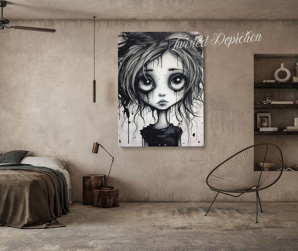 gothic girl art prints bundle