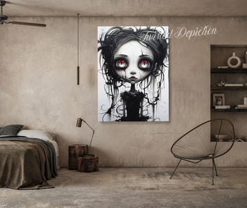 big eyes gothic art