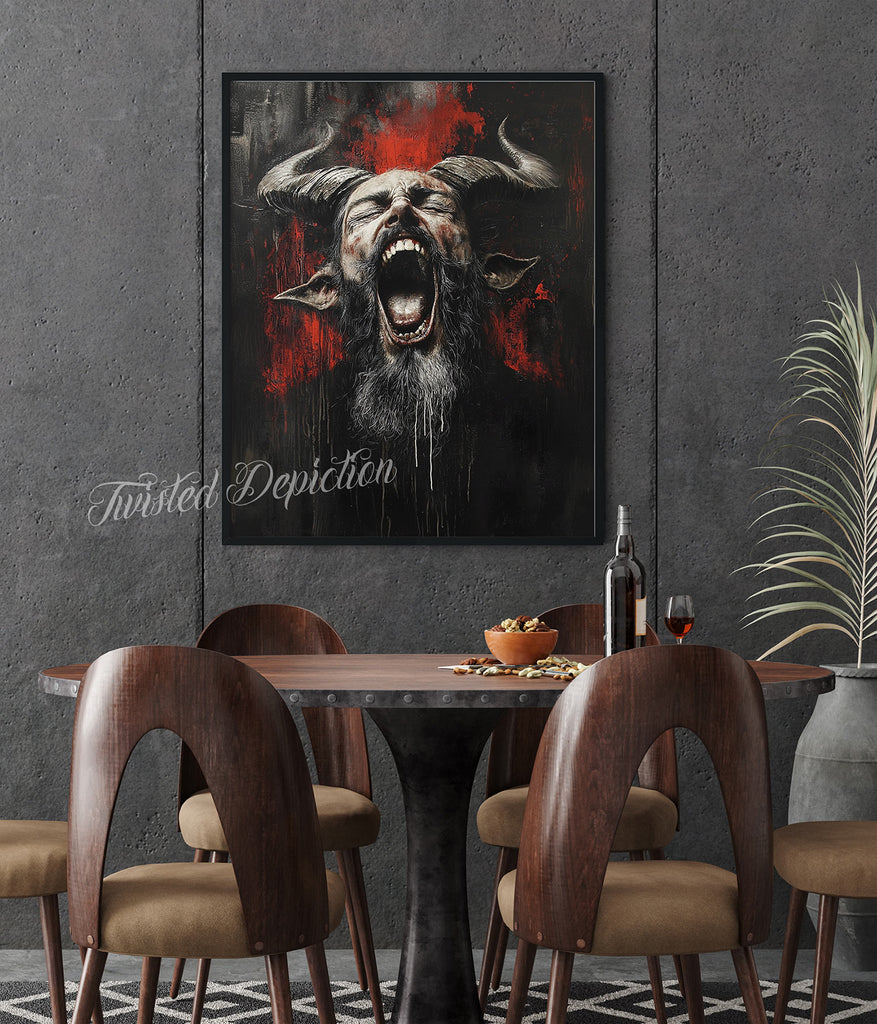 devil wall art 