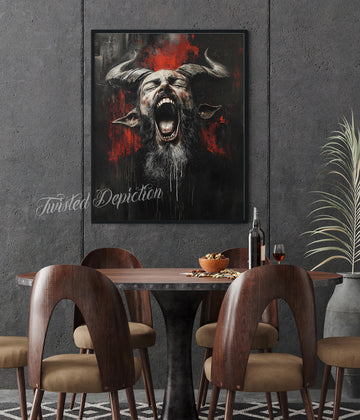 devil wall art 