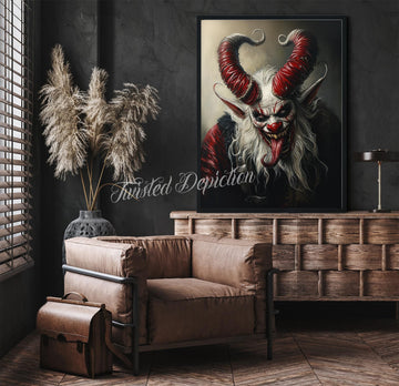 krampus dark art painting