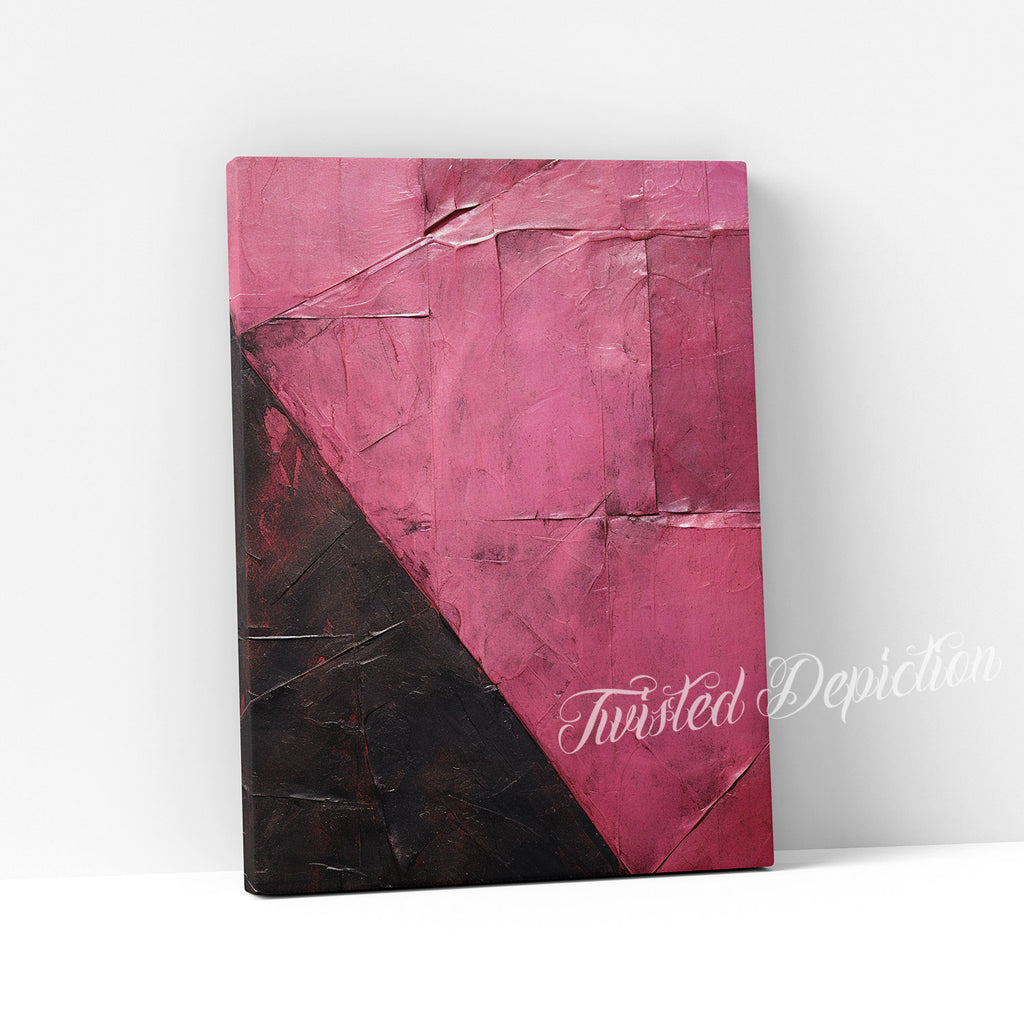 pink gothic abstract wall art painting