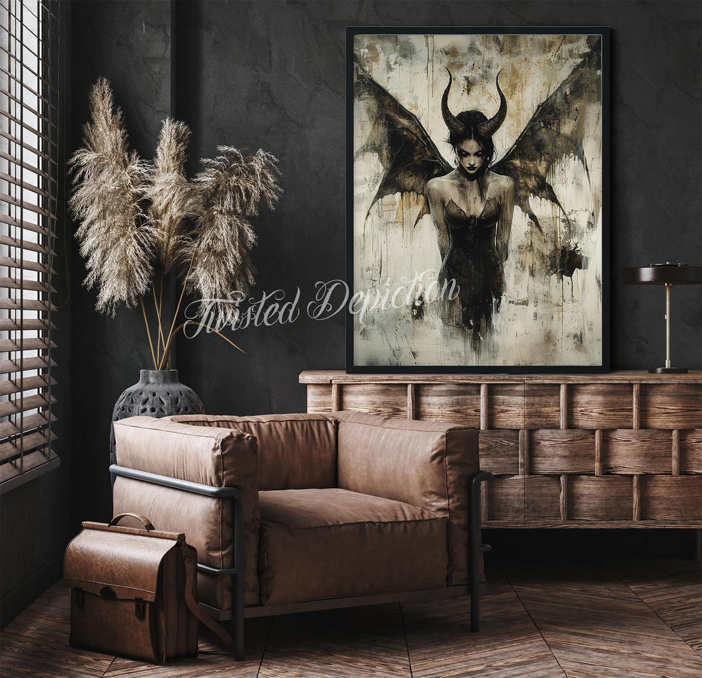 winged demon woman