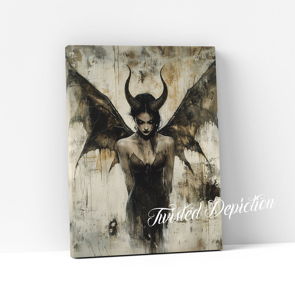 devil woman satanic art painting