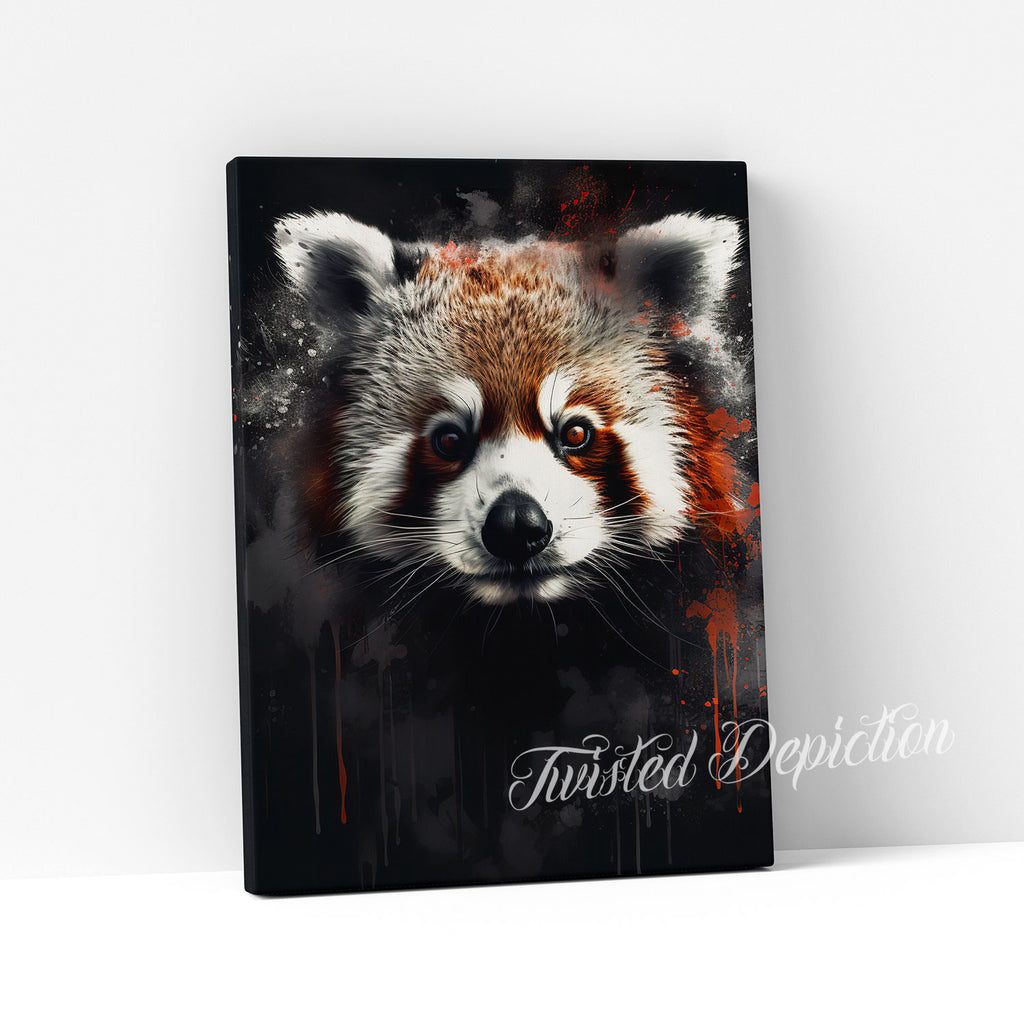 red panda canvas art painting
