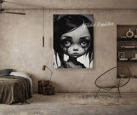 big eyes painting girl