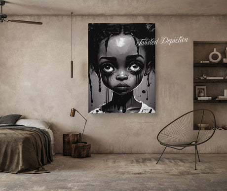 big eyes kid painting