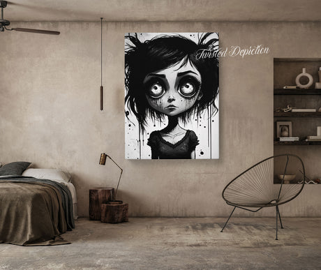 large eyes kids painting