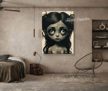 massive eyes girl wall art