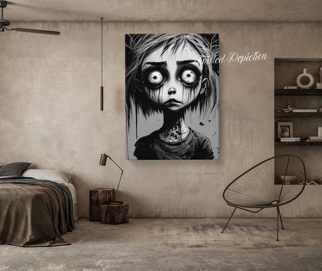big eyes girl art