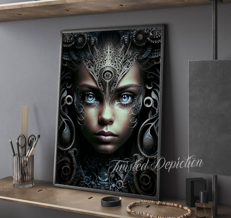 Biomechanical Pixie wall art