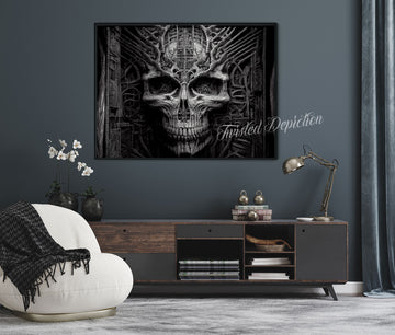 Biomechanical Skull  Wall art