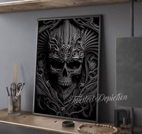 Biomechanical Bandana Skull art canada