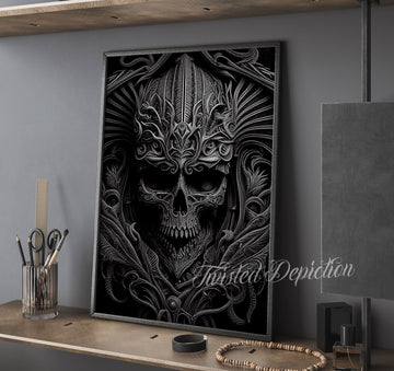 Biomechanical Bandana Skull art canada