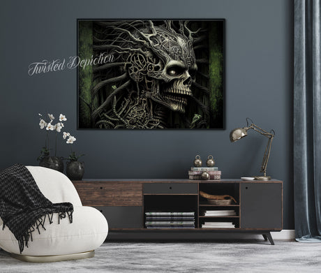 Biomechanical Zombie wall art