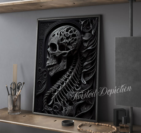 biomechanical h r giger skeleton art