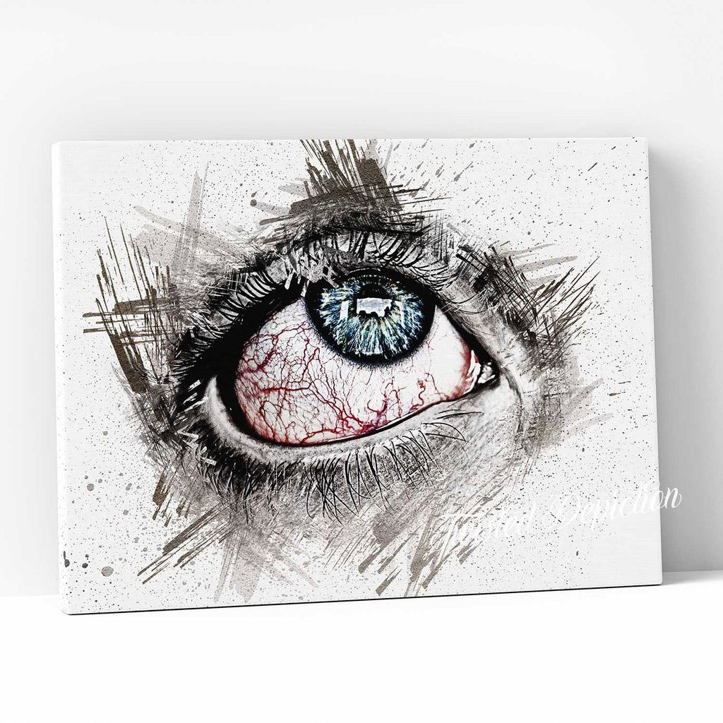 canvas bloodshot art eyeball art