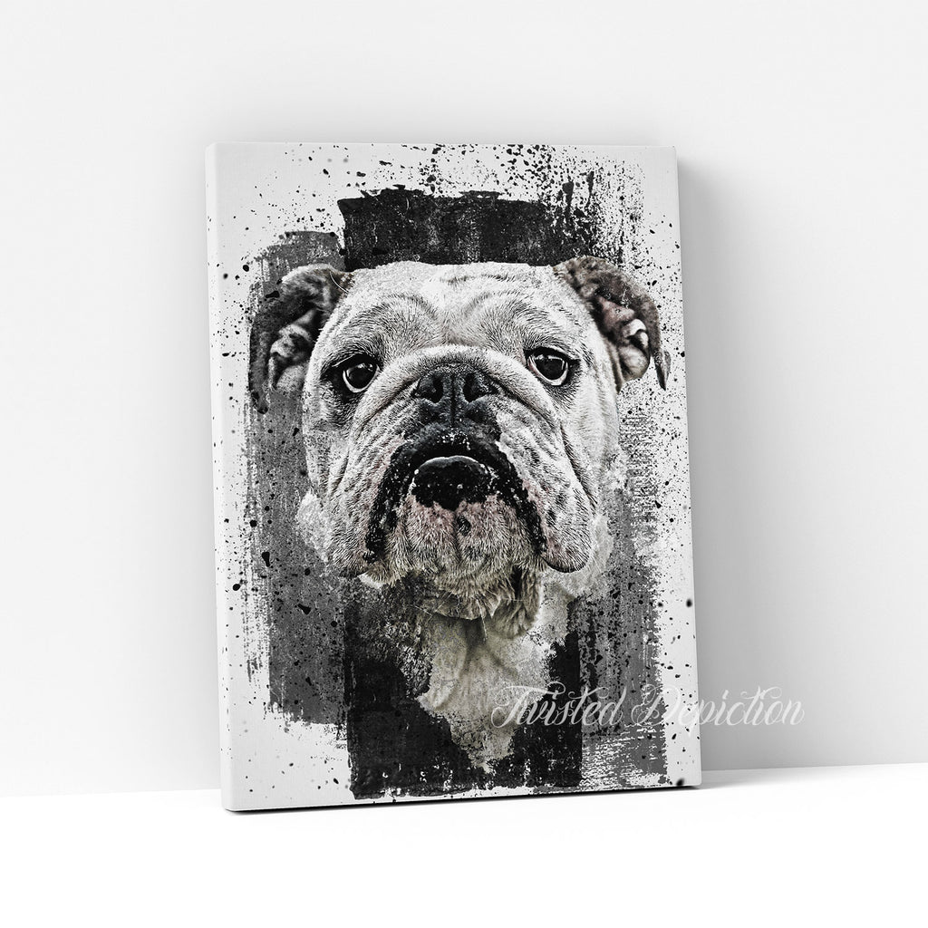 bulldog canvas art canada