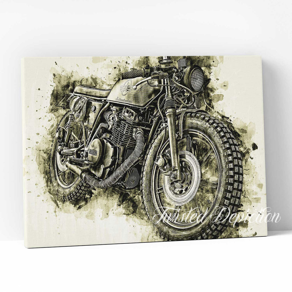 cafe racer motorcycle wall art canada