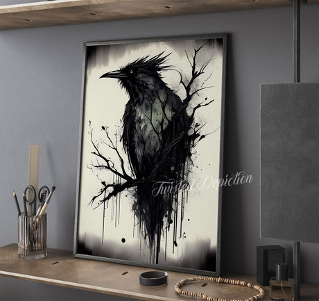 gothic crow painting canada