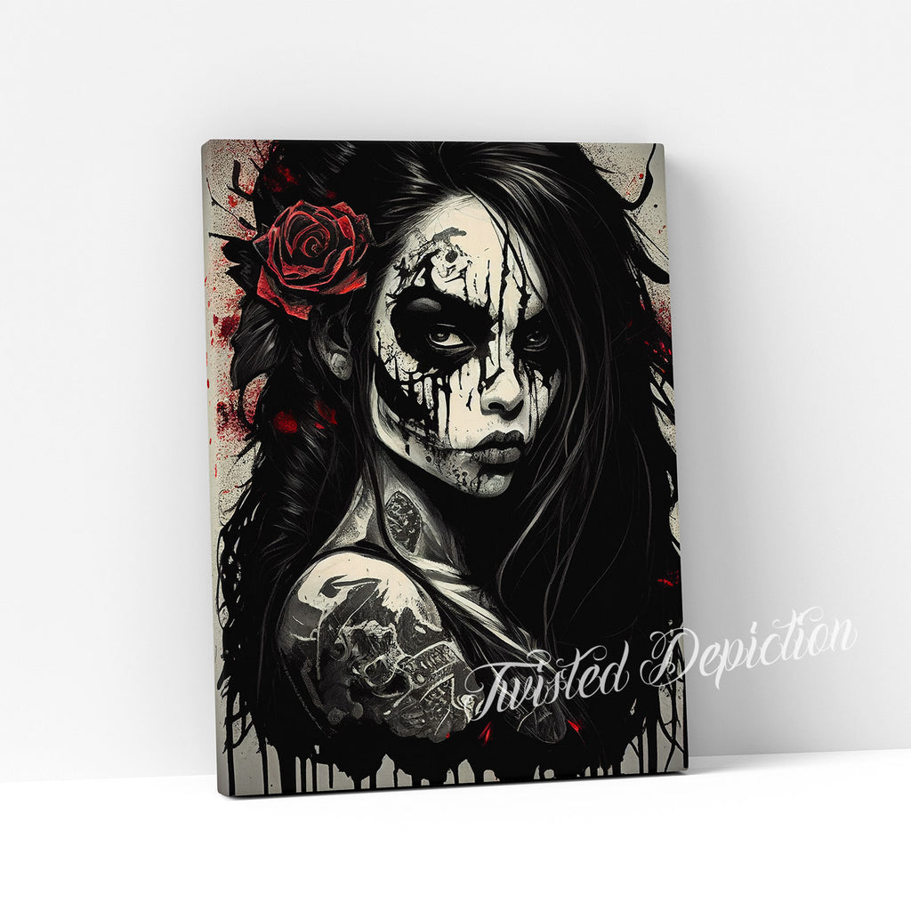 day of the dead canvas painting