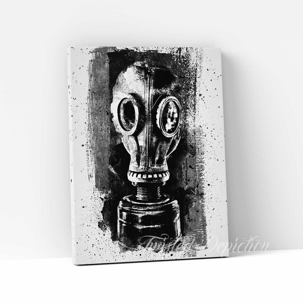 gas mask grunge art canada