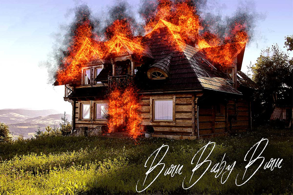house on fire custom artwork