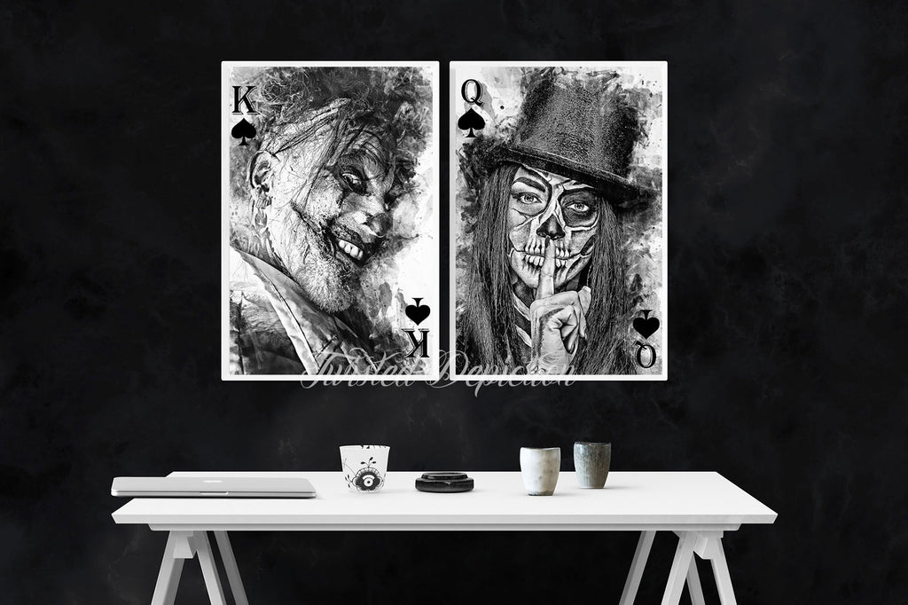 king and queen gothic art set