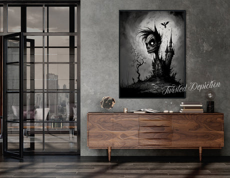 horror church wall art