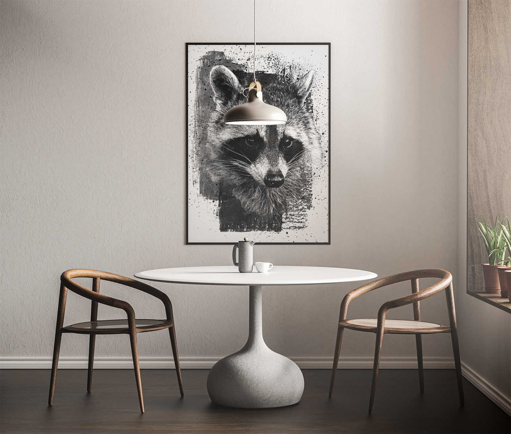 raccoon fine art painting