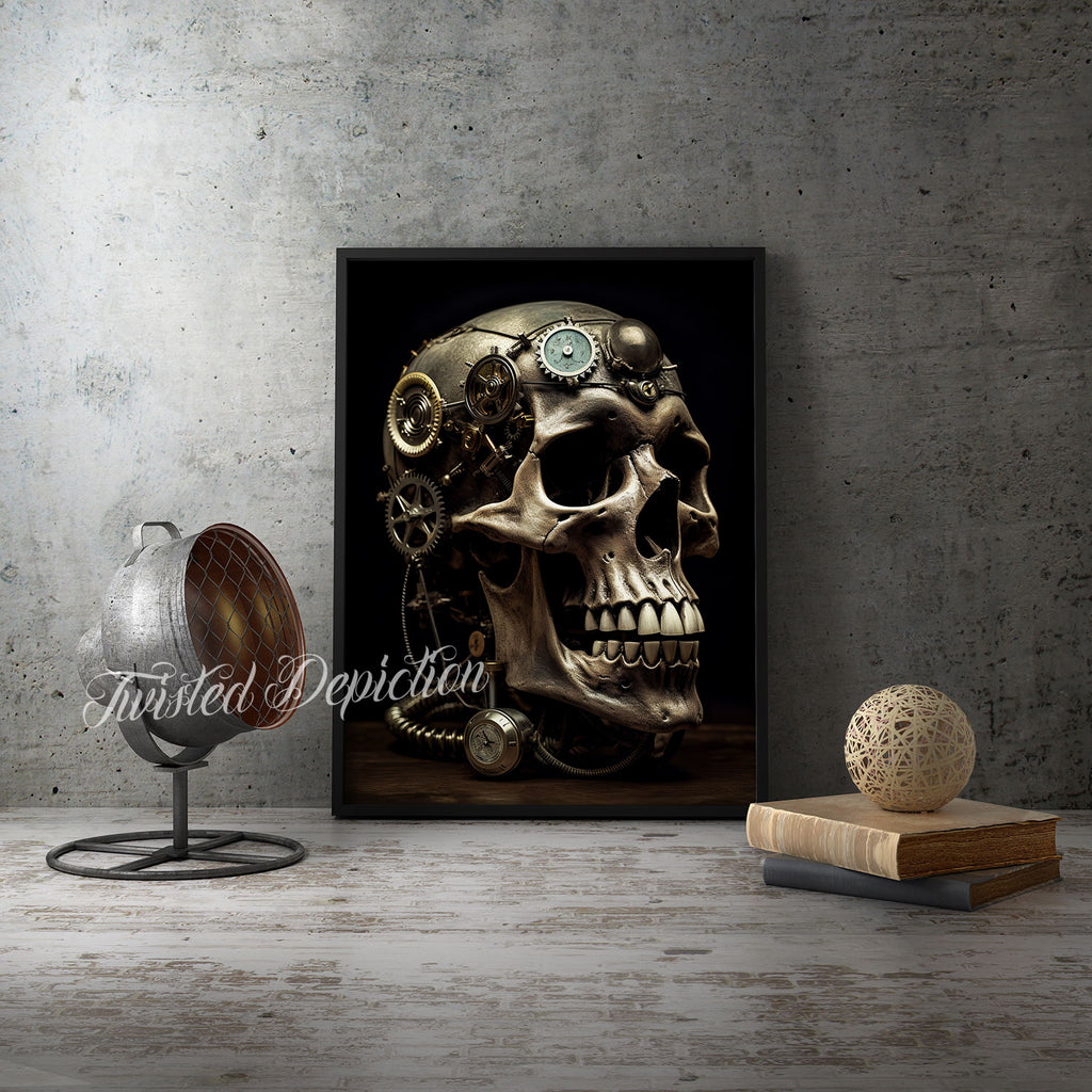 steampunk skull painting canada
